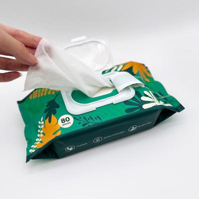 China Custom Best Viscose Cloth Wet Cleaning Wet Toilet Paper For Baby Disposable Sensitive Sanitizing Water Wipes Flushable Wet Toilet Paper for sale