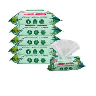 China Private Label Custom 99.9 Water Cleaning Baby Wipes Natural Bamboo Biodegradable Sanitizing 80pcs Baby Wipes Wet Tissues for sale