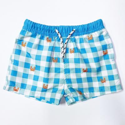 China Antibacterial Kids Waterproof Quick-drying Trunk Logo Carp Embroidered Swim Shorts Custom Made For Boy 2021 Board Shorts for sale