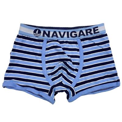 China High Quality Breathable Organic Striped Print Cotton Underwear Boxer Shorts Boys Children Kids Short Briefs Small Short Panties for sale