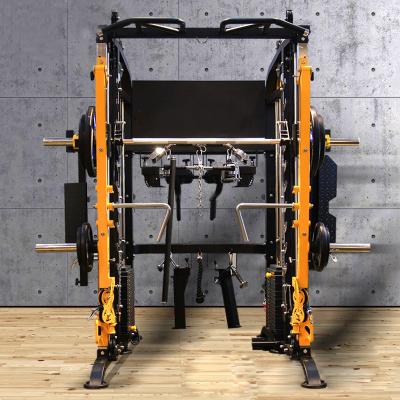 China Multi Functional Commercial Fitness Equipment Commercial Gym Training Equipment Combination Resistance Barbell Rack Blacksmith Machine for sale