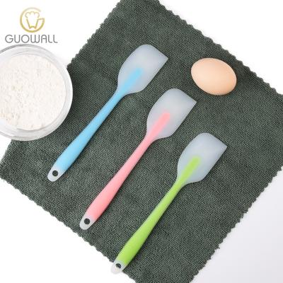 China Scraper 21cm Half-transparent Small Size Half-transparent Silicone Spatula Silicone Baking Tools for sale