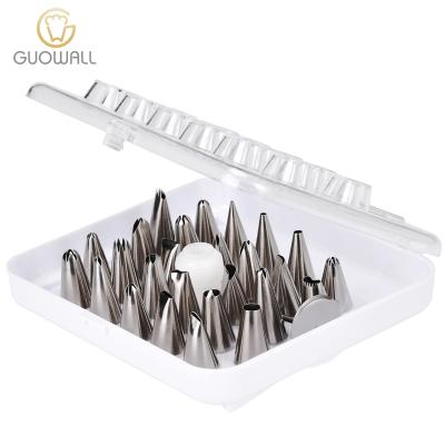 China 26Pcs 304 Stainless Steel Viable Icing Cake Decorating Cupcake Piping Sprinkler Tips for sale