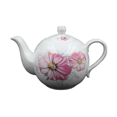 China 2020 Sustainable New Designs Porcelain Tea Set 1200ml Teapot for sale