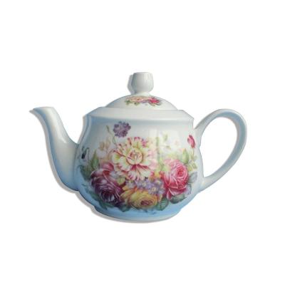 China Sustainable hot sale porcelain morden style tea coffee pot for dinner market for sale