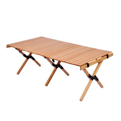 China Hot Sale Durable Large Size Foldable Wooden Table Roll Wooden Table Beech for sale