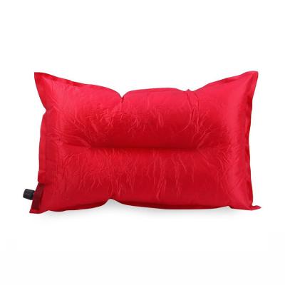 China 2019 Outdoor Multicolor Memory Air P001 Compressible Camping Flocked Pillow for sale