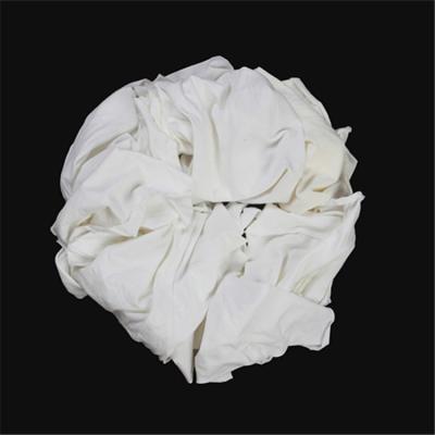 China Strong Soft Premium Quality Cotton Factory Supplier 25kg Capacity Industrial Bulk White T-shirts Water Oil Absorption Rags for sale