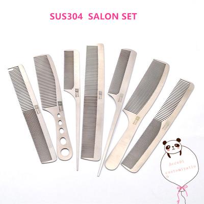 China Wholesale Handheld and Durable Anti-static Anti-Tangle Card Comb, Custom Logo Pocket Comb, Barber Steel Combs for sale