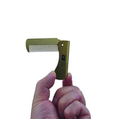 China And durable wholesale personalized mini pocket comb hand held stainless steel foldable comb for easy carrying for sale