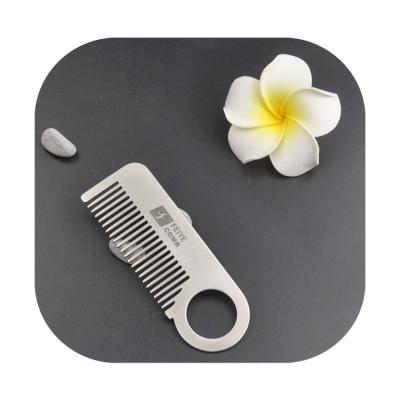 China Wholesale Handheld And Durable Spoon Small Comb Supplier Metal Brush Anti-static Men's Beard Comb Anti-static Comb for sale