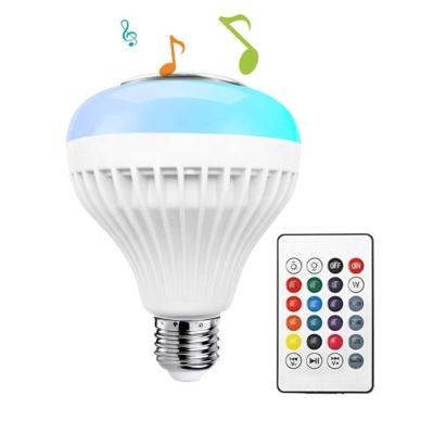 China Hot Sales RGBW 12W E27 Home Garden Theme Park Wireless Remote Smart Bulb Amplifier Led Speaker Led Bulb Flame Light Recessed LED Light Bulbs LED energy saver for sale