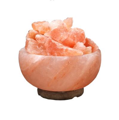 China Hot Sale Modern Cornucopia Bowl Shape Salt Lamps Himalayan Salt From Pakistan Wholesale for sale