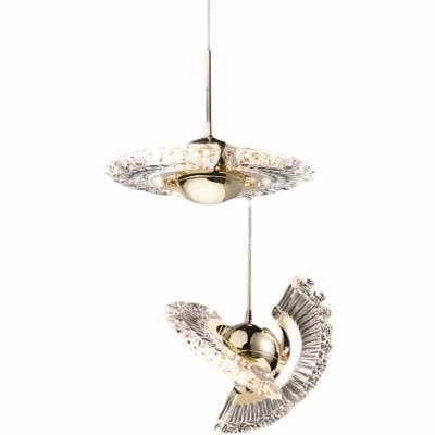 China Modern Iron Acrylic Diameter 180 Mm Light Luxury Pendant Lights for sale