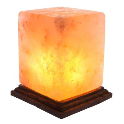 China Cube Square Switch Rock Salt Lamp Table Lamps Lighting Europe RTS and Himalayan Design Crystal Cube Square Modern 4.3kg 15 Circuits for sale