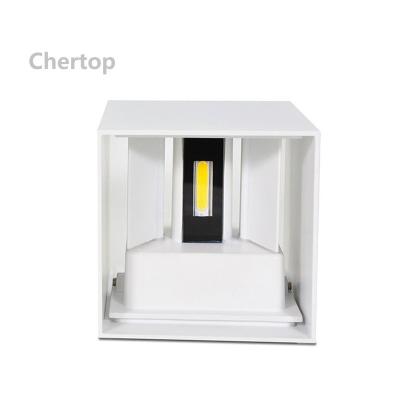 China Modern Aluminum Led Wall Lamp 7w 12w Indoor Outdoor Black Bright White Body Wall Light for sale