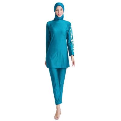 China Plus Size Muslim Swimwear Women Modest Islamic Burkini Swimsuit Full Coverage Bathing Suit with Hijab 3pcs Sun Protection Size S-6XL for sale