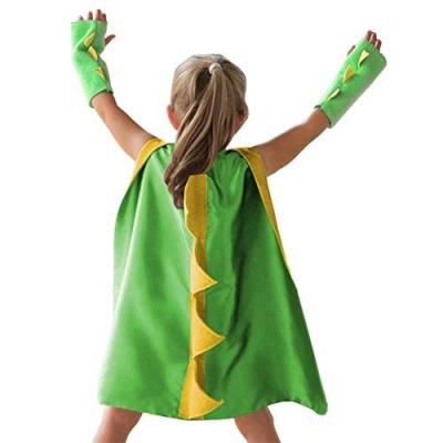 China Polyester Halloween Costume Boy Girl Kids Dinosaur Dragon Cape and Cuffs Dress Up Clothes 3-8 Years for sale