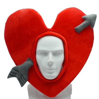 China Polyester Costumes Valentine's Cupid Love Red Hood Hat for sale