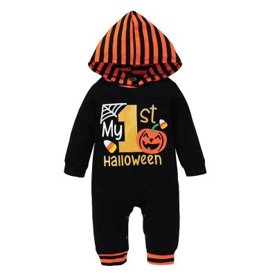 China Breathable Baby Halloween Outfit My First Bat Halloween Hooded Romper One-Piece Jumpsuit for Toddler Boys Girls for sale