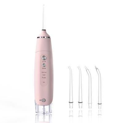 China Electric Dental Portable Cordless Water Flosser System 145ML Pink Color for sale