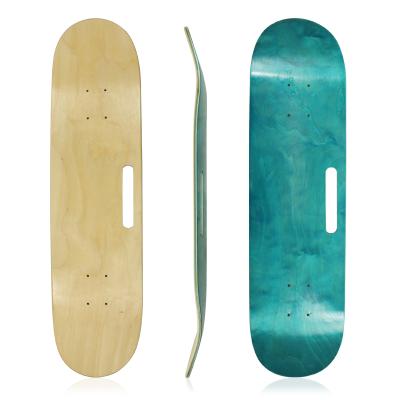 China Top Selling Youth Guaranteed Portable Double Rocker White Quality Maple Double Skateboard Deck for sale