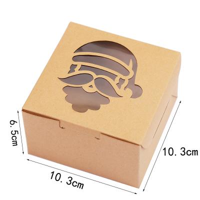 China New Design Manufacturer Wholesale Craft Paper Recyclable Gift Candy Box Christmas Baking Box for sale