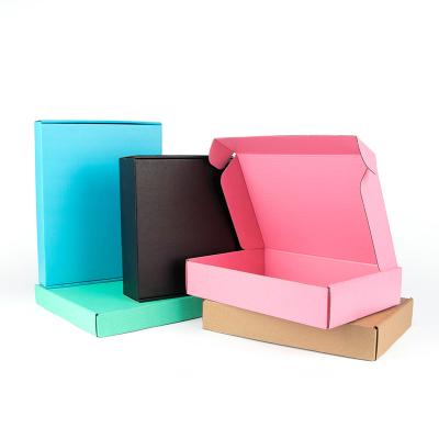 China Recyclable Top Selling Hot Pink Apparel Gift Box Corrugated Presentation Box Paper Shipping Cardboard for sale