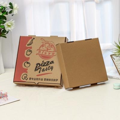 China Factory Recyclable Custom Corrugated Pizza Box Plain White Brown Ad Boxes Blank Pizza Boxes for sale