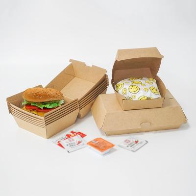 China Custom Printed Recyclable Fast Food Biodegradable Disposable Corrugated Lunch Paper Packaging Takeaway Packaging Box for sale