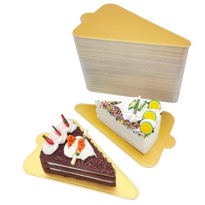 China Customized Recyclable Gold Foam Mat Cake Base Boards Paper Multi Shape Dessert Tray for sale