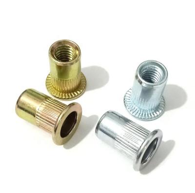 China Nickel Free Flat Head Insert Nut Stainless Steel Rivet Blind Rivet Nut For Paneling Sheet Metal for sale