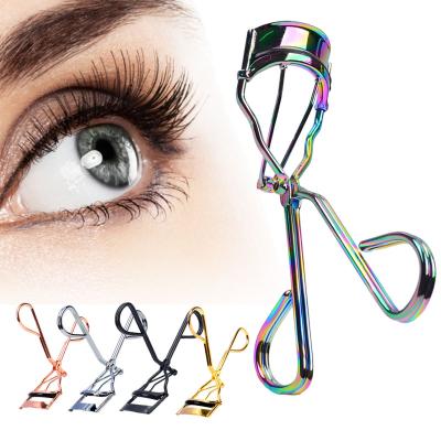 China Steel Plated 1 Piece Protable Colored Eyelashes Curler Tweezers Eye Curling Lashes Cut Cosmetic Beauty Makeup Tool for sale