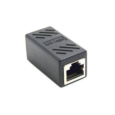 China COMPUTER RJ45 Supplement Female to Internet RJ45 LAN Connector Adapter Coupler Shielded Enclosure RJ45 Female Network Lan Cable Converter for sale