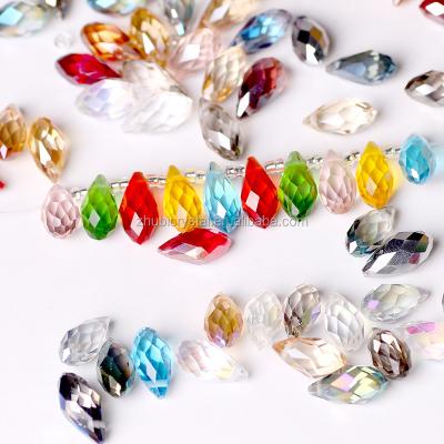 China Accessories Silicone Teething Stones Cuentas y Abalorios PUJIANG Czech Factory Selling 12x25mm Crystal Glass Teardrop Beads For Earrings for sale