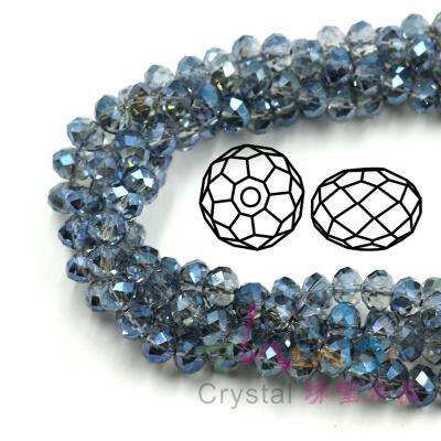 China Garment Accessories Yiwu Crystal Beads 8MM, Pujiang Faceted Rondelle Glass Beads Factory for sale