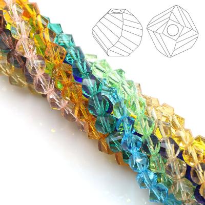 China Fashionable Faceted Twisted Glass Beads For Jewelry Making 12mm Crystal Beads For Necklace Bracelet Earring DIY Decoration Accessories for sale