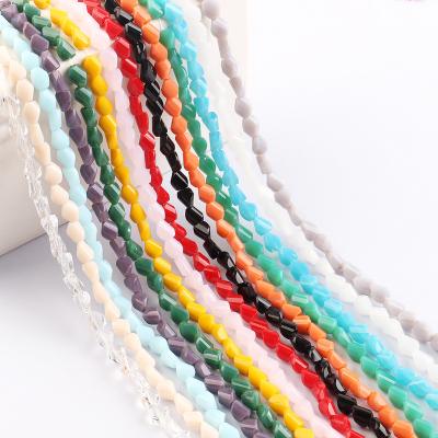 China Natural Stone Beads For Bracelets Necklace Pendant Faceted Twisted Crystal Beads For Jewelry Making Top Quality Glass Beads For Necklace Bracelet DIY Accessories 5strands/batch for sale