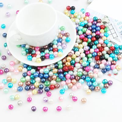 China Wholesale Pearl Jewellry Nacklace Earring Imitation Pearl Glass Beads For Jewelry Making Adults 8MM Round Crafts Bulk Crystal Beads For Bracelets Charms DIY for sale