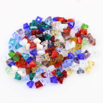 China Natural Stone Beads For Bracelets Capinhas Charm Crystal Glass Beads For Jewelry Making Faceted Triangular Square Bead DIY Necklace Pendant Decoration Accessories5strands/bundle for sale