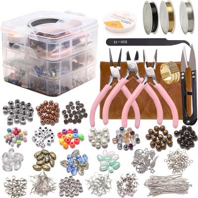 China Accessories Silicone Teething Stones Czech Cuentas y Abalorios Bolitas Jewelry Findings Box Set 3 Layer Crystal Glass Seed Beads Alloy Spacer Bead Acrylic Alphabet Beads For Jewelry Making Adults for sale