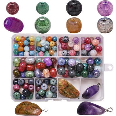 China Nature Luxury Stone Loose Beads For Jewelry Making Rhinestone Crystal Glass Beads Box Set For DIY Sewing Accessories 167pcs/box for sale