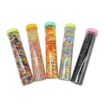 China Daily Disposable TPU Hair Bands Hair Bulk Ties Clear Disposable Rubber Band Children Colorful Elastic Rubber Bands Small for sale