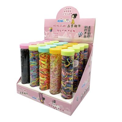 China Disposable Mini Rubber Bands Girls Hair Accessories China Daily Wholesale Seamless Elastic Rubber Hair Ties for sale