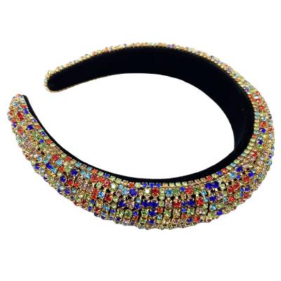 China European and American style customized bling rhinestone diamond rhinestone girl hair band fashion high end clasp hair buckle for promotion for sale