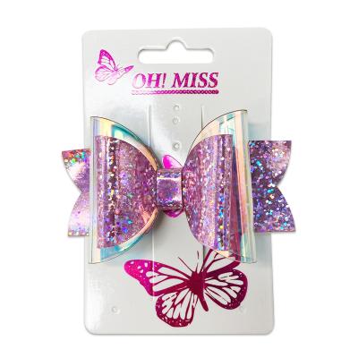 China Fashion Trendy Kids Hair Clips Shape Hairpin Waterproof Cute Transparent Butterflies Hair Clips Accessories for sale