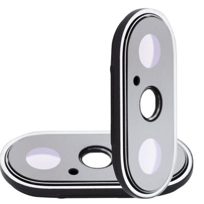 China Glass Lens Ring Cover With Frame Aluminum Back Rear Camera Holder For iPhone X Xr Xs Max Camera Glass Lens + View Parts for sale