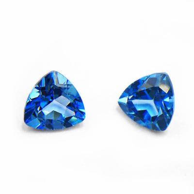 China Topaz New Product Natural Blue Topaz Blue Topaz Triangular Ring Gem Sold at a Low Price Blue Topaz for sale