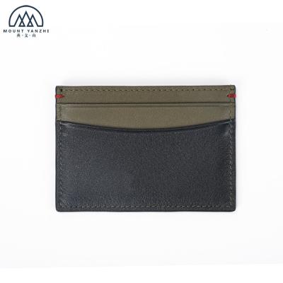 China NATIONAL 4 Card Slots Credit Card Holder Slim Leather Case Front Pocket Wallet for sale