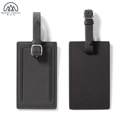 China Genuine Leather Custom Luxury Custom Private Label Travel Luggage Tag for sale